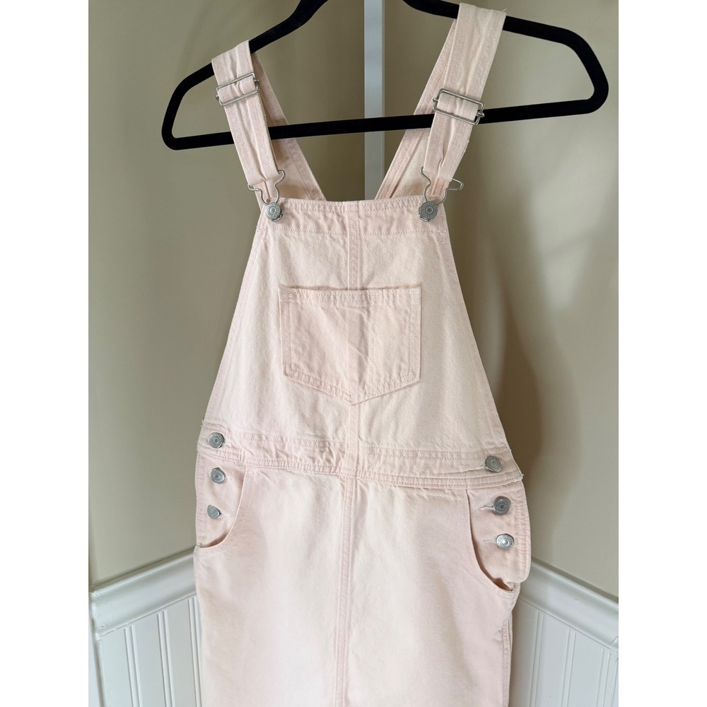 Levi's Hendrix Denim Skirtall Dusty Pink Overall Midi Dress XS - Picture 13 of 14